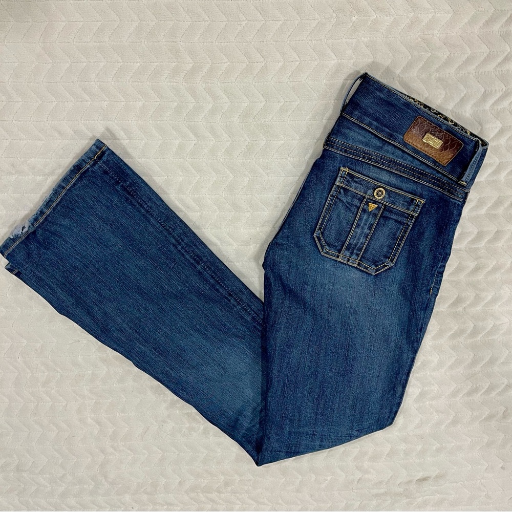 Guess Premium Dark Blue Straight Leg Jeans